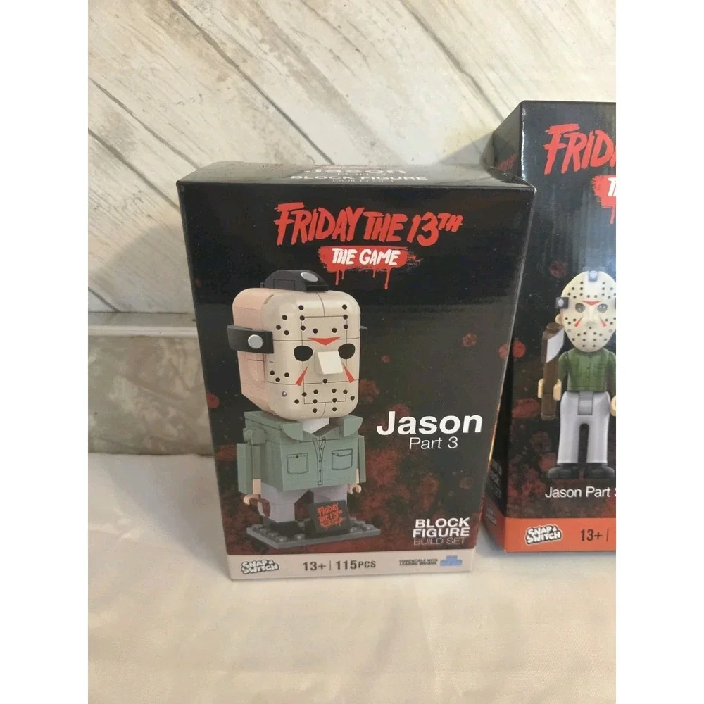 NEW Friday the 13th The Game Snap & Switch Jason's Shack Part 3 Block Figure Lot